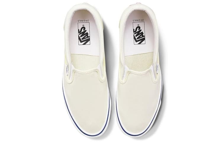 Vans Vault Og Classic Slip On Lx Canvas Classic White Blue 6