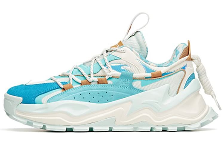 ANTA Hot Chunky Sneakers Men Low-Top Blue White 2