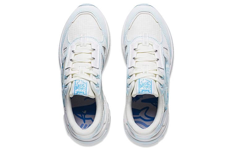 LiNing Wind Rider 2.0 Ocean Cushioning, Wear Resistant Low Top Sports Casual Shoes Women's White 5