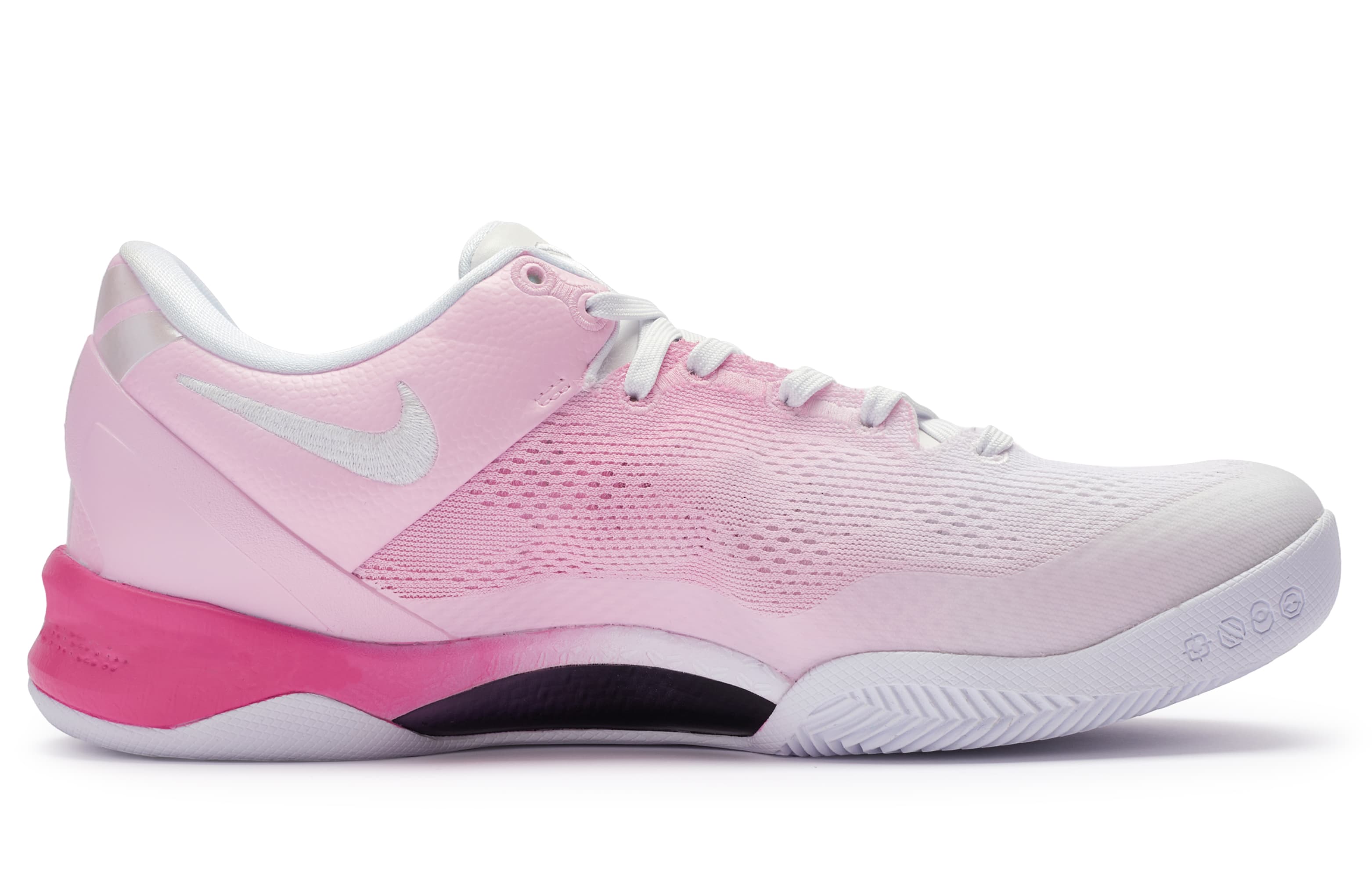 Nike Kobe 8 Cushioning Anti-Slip And Wear-Resistant Low-Top Basketball Shoes Unisex Pink White 4