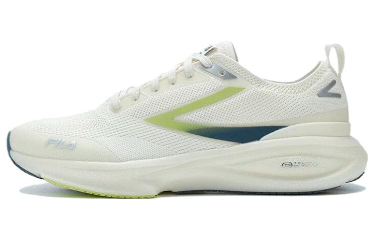 FILA ENERGY 1+ Cushioning Anti-Slip And Wear-Resistant Low-Top Casual Running Shoes Men's White Green 2