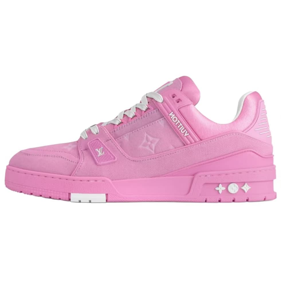 LOUIS VUITTON Trainer Low Top Skateboard Shoes Women's Pink