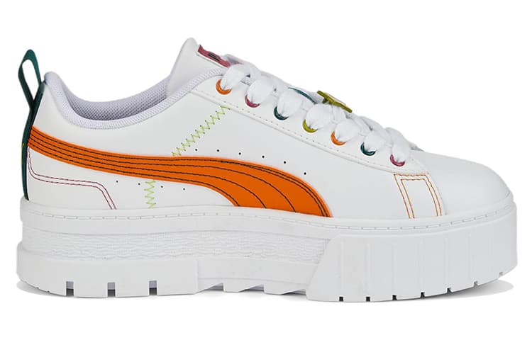 PUMA Mayze Pierced 'White Orange Brick' Women's 4
