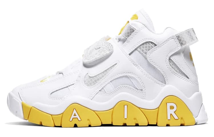 Nike Air Barrage Mid White Chrome Yellow Women's 2