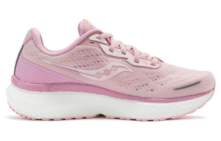 saucony Triumph 19 Running Shoes Unisex Low-top Pink/white 4