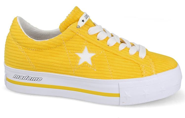 Converse One Star Platform Ox MadeMe Vibrant Yellow Women's 6