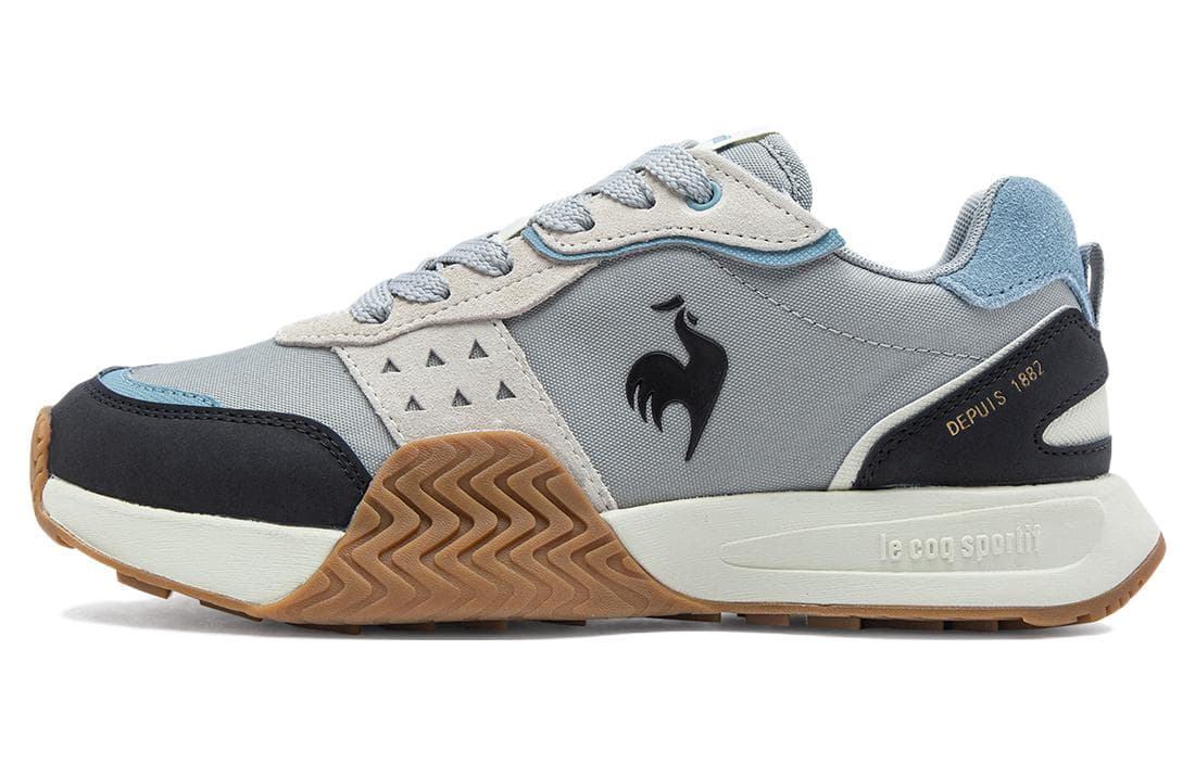 Le Coq Sportif Retro Comfort Wear-Resistant Lightweight Casual Shoes Unisex Tiffany Blue Gray