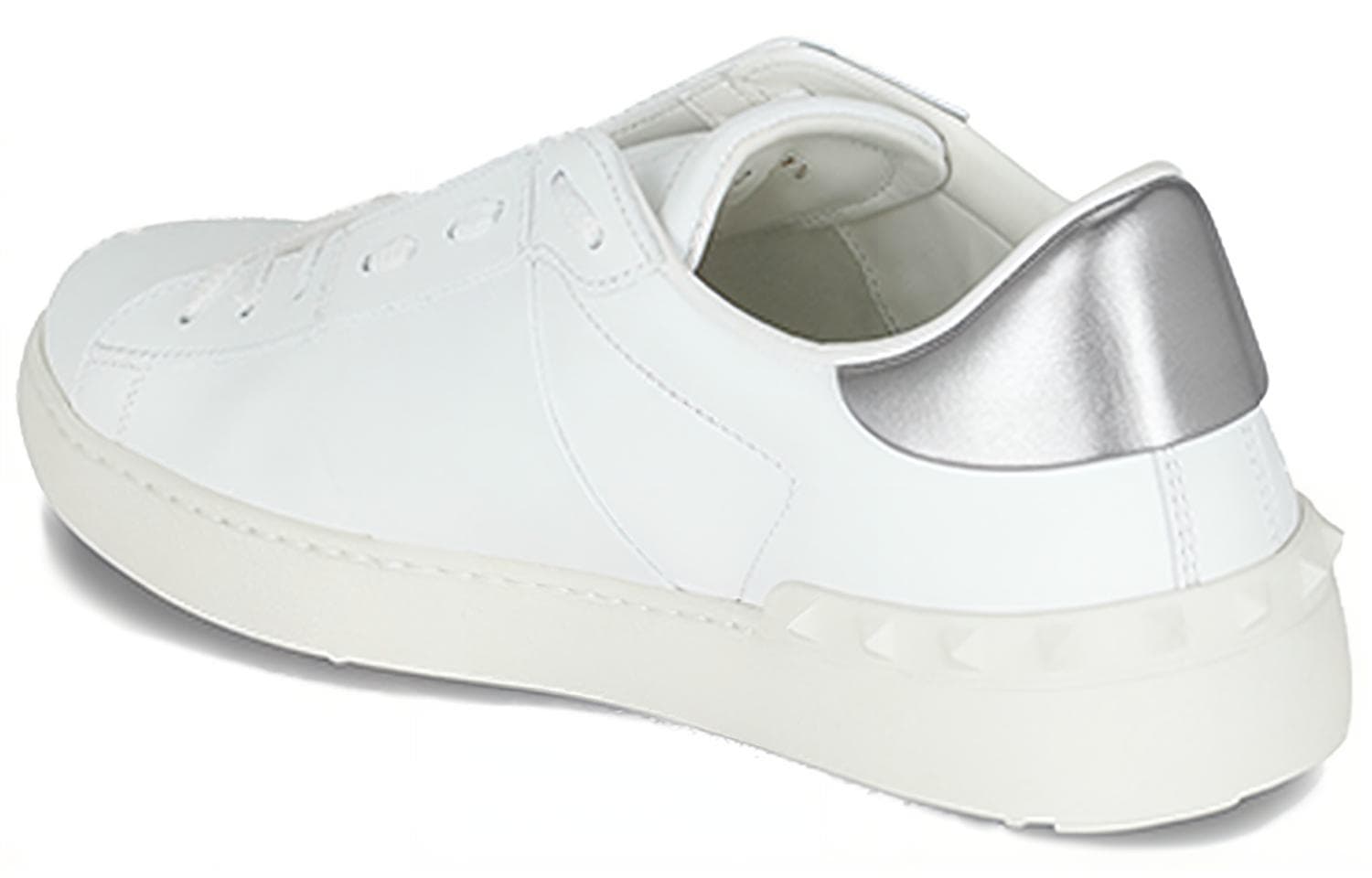 Valentino Open Low Top Stylish Skateboarding Shoes Men's White Silver 5