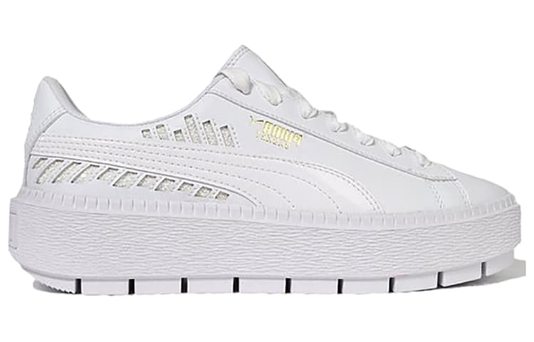 PUMA Platform Trace Metallic C Sneakers White Women's 4