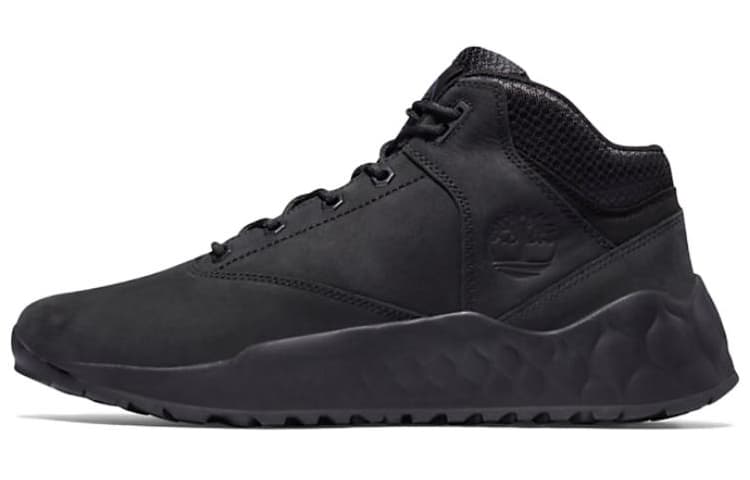Timberland Solar Wave Leather Durable Casual Ankle Outdoor Boots Men's Black 2