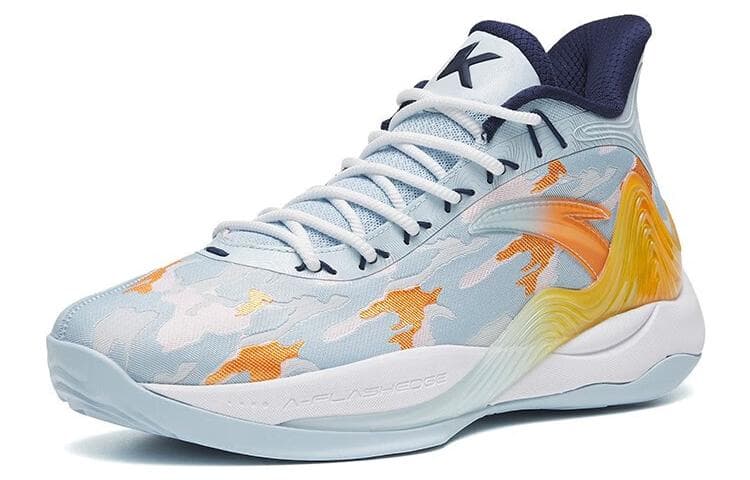 Anta Mountain 2 Cushioning Anti-Slip And Wear-Resistant Coverage Mid-Top Basketball Shoes Light Sky Blue 2