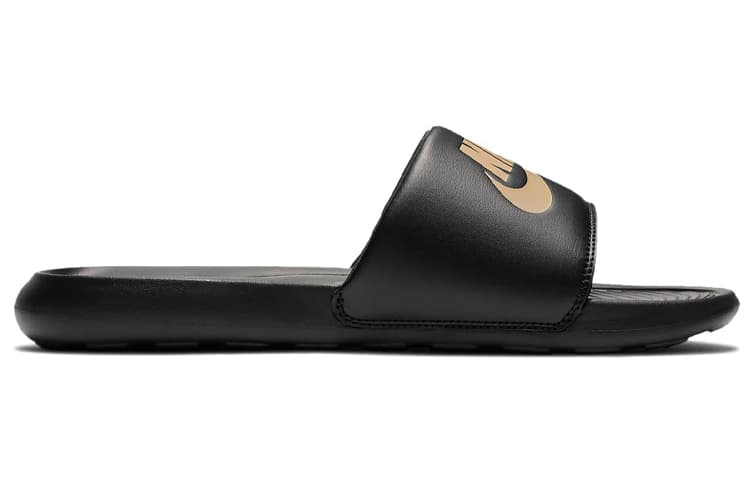 Nike Victori One Slide 'Black Metallic Gold' 3