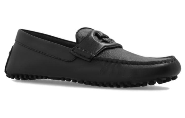 GUCCI Interlocking Loafers Men's Black 6