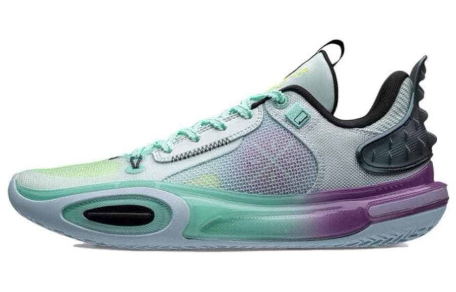 LiNing All City 11 Psychedelic Cushioning Anti-Slip And Wear-Resistant Low-Top Basketball Shoes Men's Blue 2