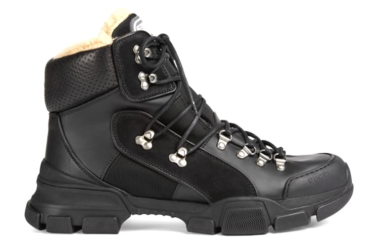 GUCCI Flashtrek Short Mid-Calf Outdoor Boots Men's Black 4