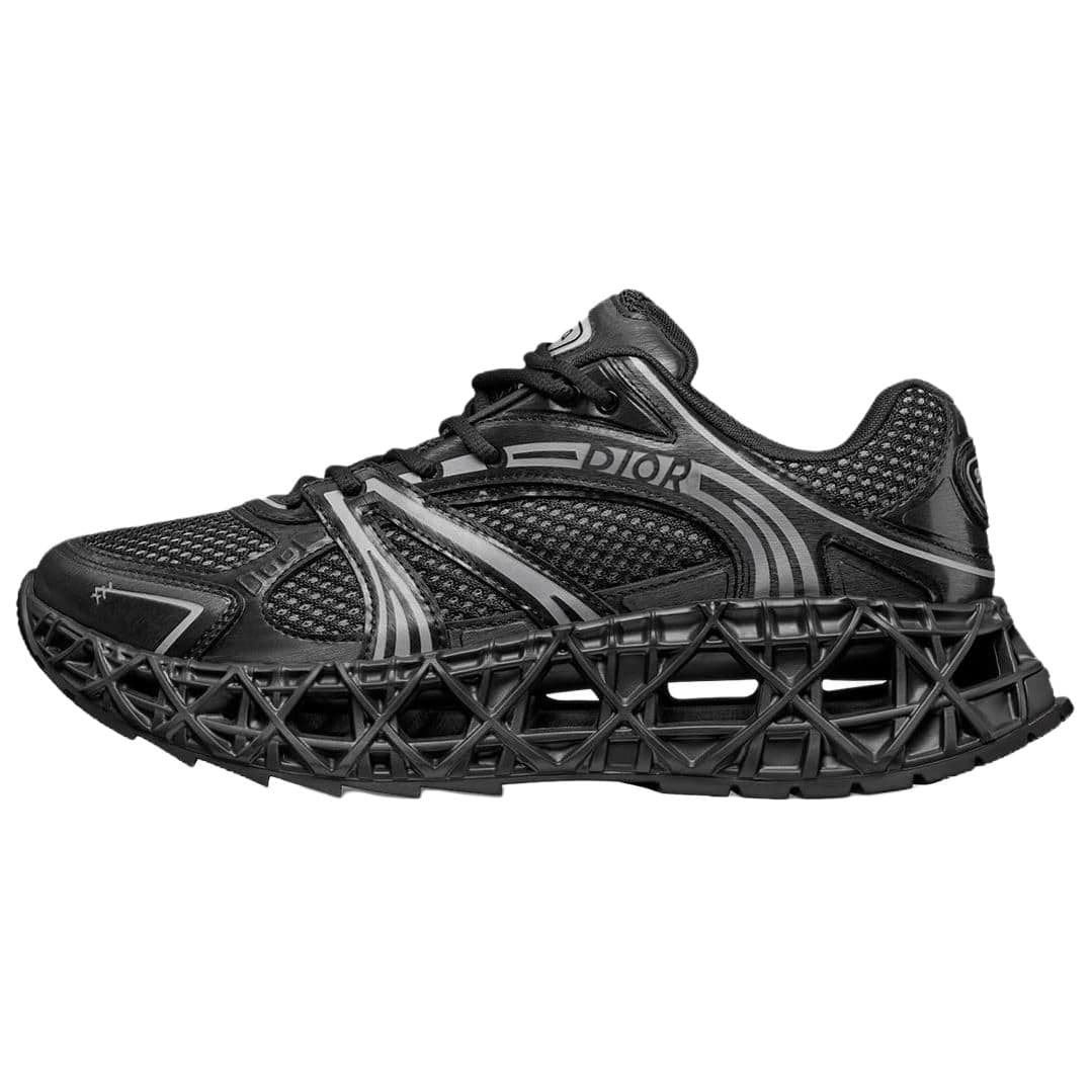 DIOR B35 Round-Toe Lace-Up Low-Top Casual Shoes Men's Black 2