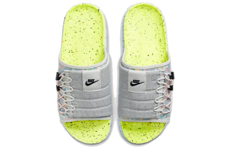 Nike Asuna Crater Slide Platinum Lint Volt Chambray Blue Black 6