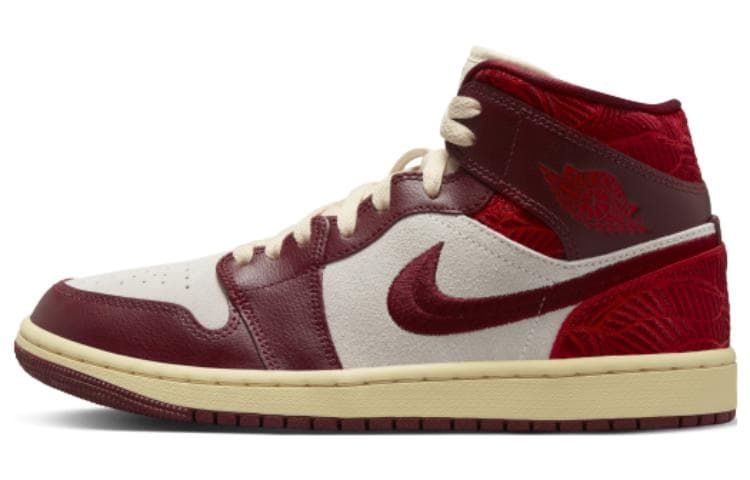 JORDAN 1 Mid Se Tiki Leaf Team Red Women's