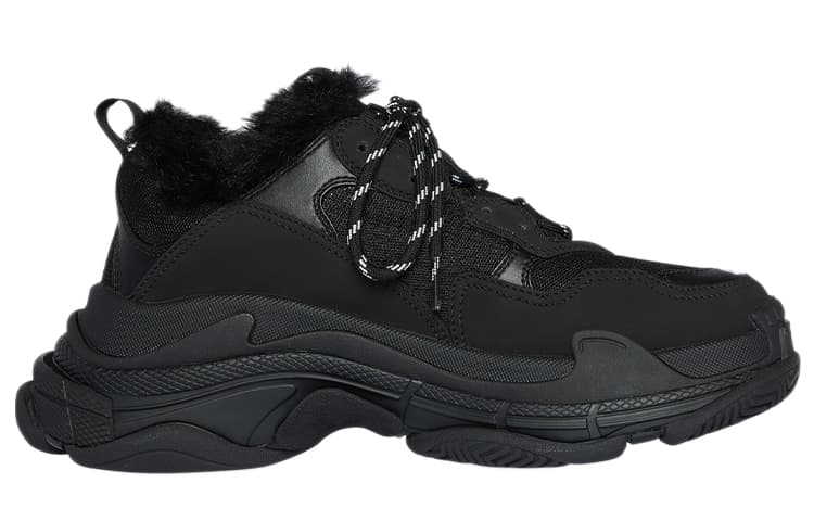 Balenciaga Triple S Fake Fur Black 3