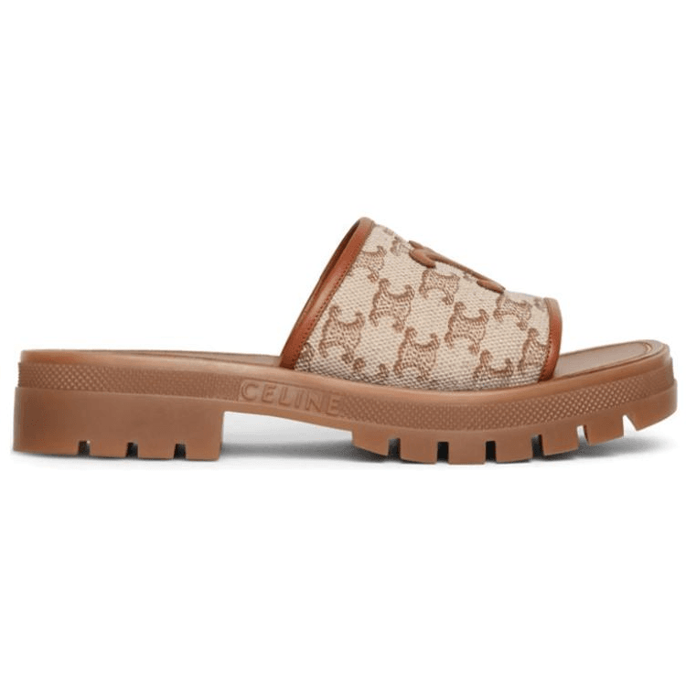 CELINE Slide Slippers Women's Brown 4