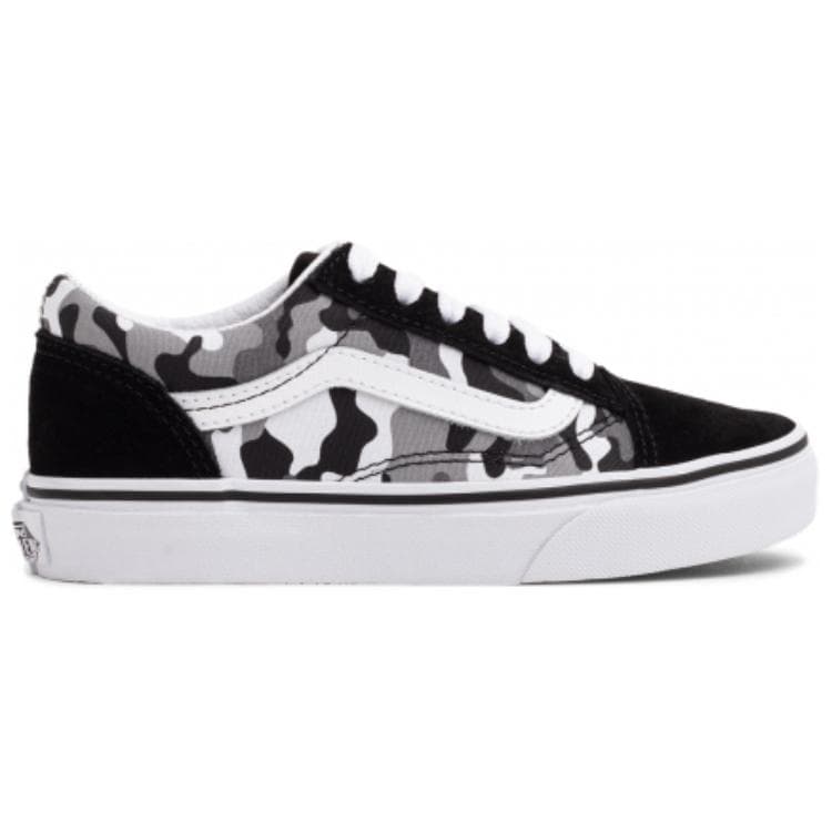 Bape x Vans Old Skool Cushioned Wear-Resistant Lightweight Low-Top Skateboard Shoes Unisex Black White 3