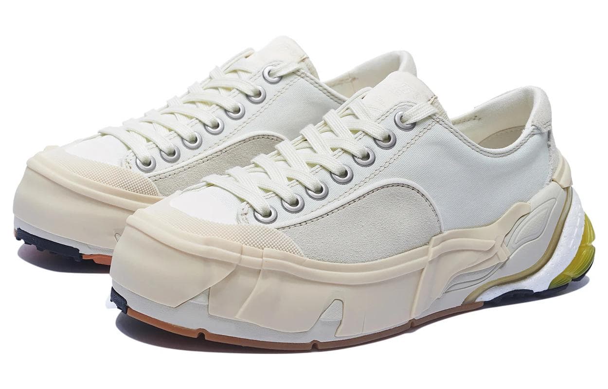 LiNing Wuji Durable Breathable Low-Top Skateboard Shoes Women's Cream White 6