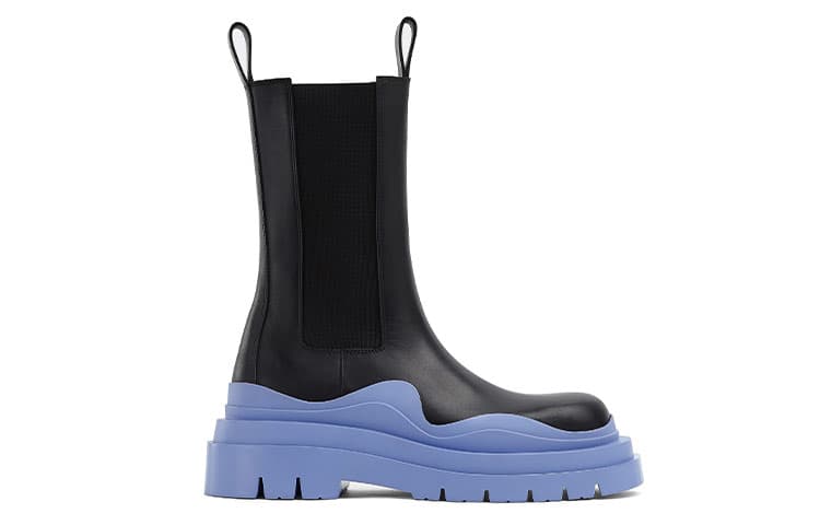 Bottega Veneta Tire Chelsea Boots Women's Black Blue 4