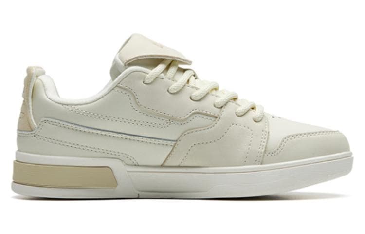 Anta AOYU Slip-Resistant Cushioning Low-Top Skateboard Shoes Women's White Yellow 4