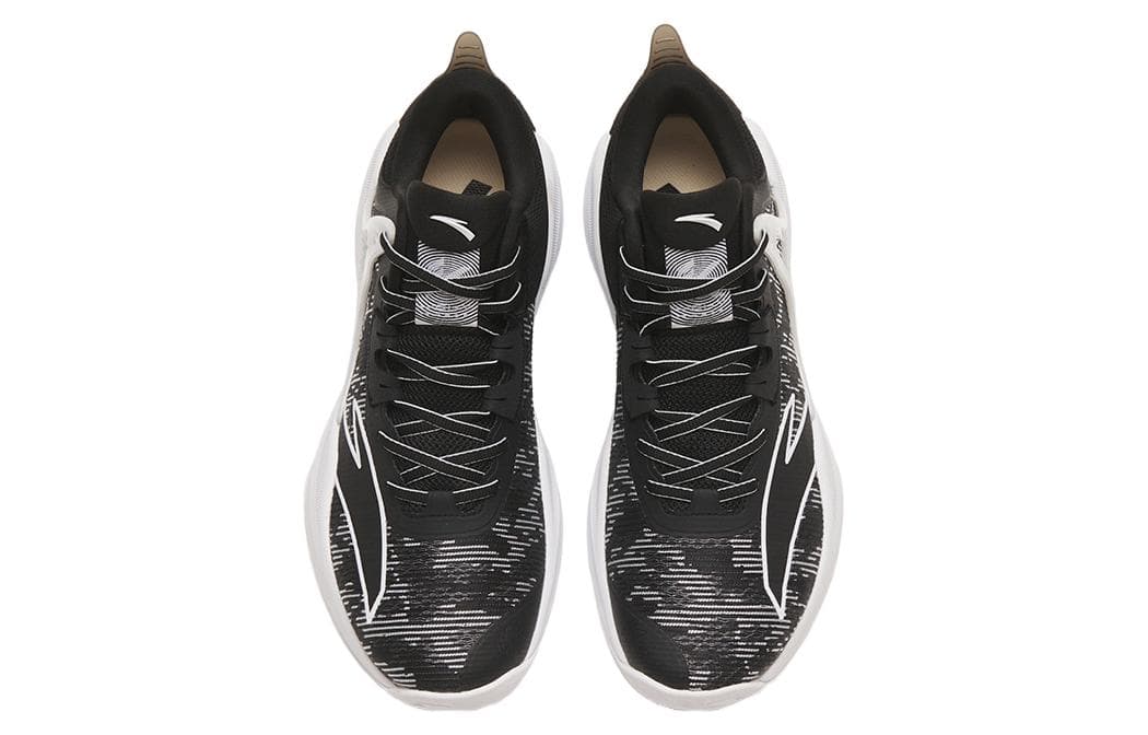 Anta Hussars 8 Durable Breathable Low-Top Basketball Shoes Men's Black White 6