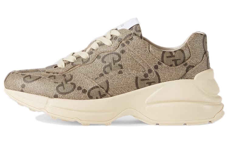 GUCCI Women's 100 Rhyton Sneaker 'Beige Monogram' Women's 2