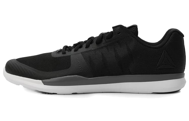 Reebok Sprint TR Lace-Up Fabric Low-Top Running Shoes Men's Black White 2