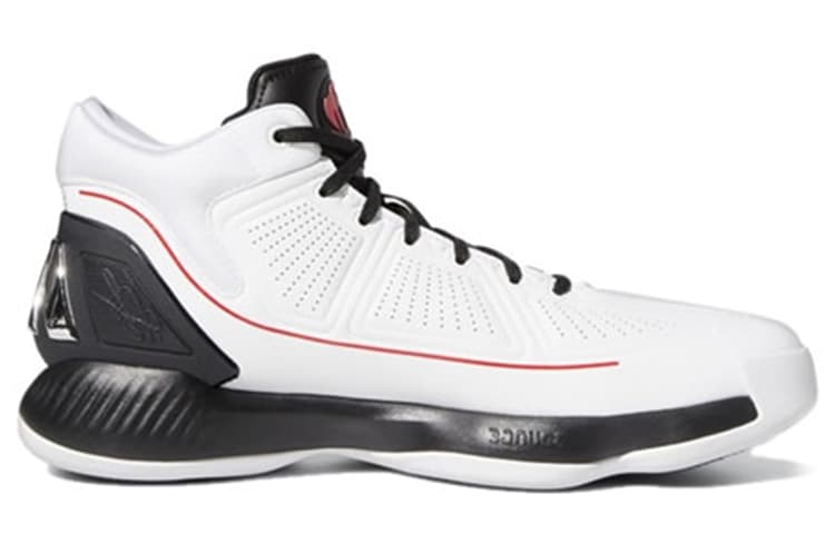Adidas D Rose 10 White Black Red 3