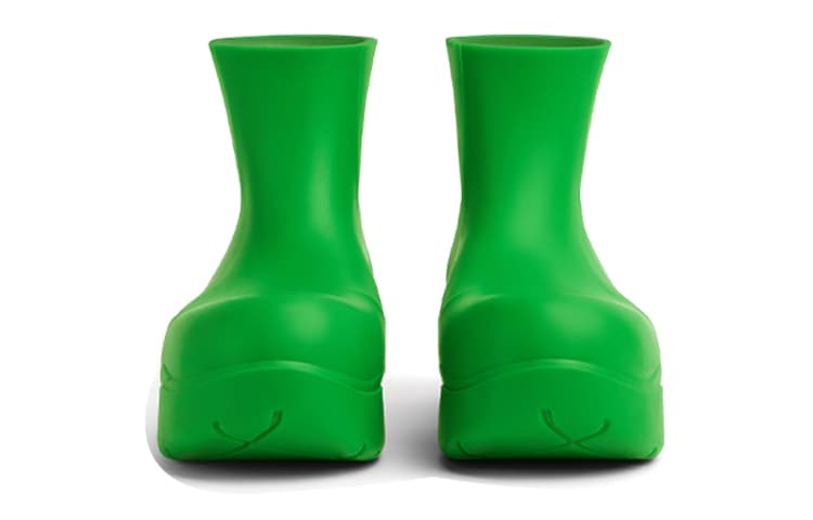 Bottega Veneta Puddle Rain Boots Ankle Boots Men's Green 5