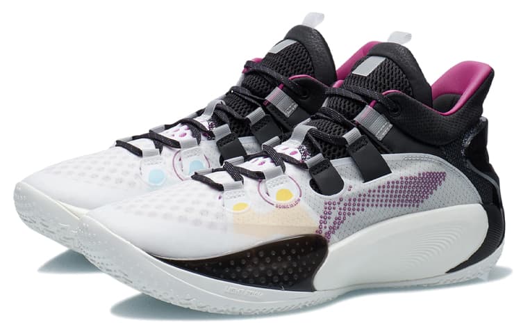 LINING SONIC 9 Basketball Shoes Men Mid-Top Standard White/Black 5