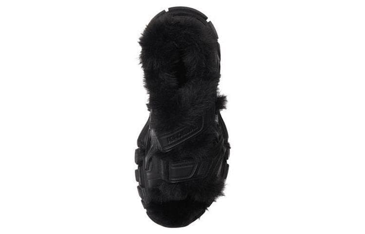 Balenciaga Track Sandal Fake Fur Black 6