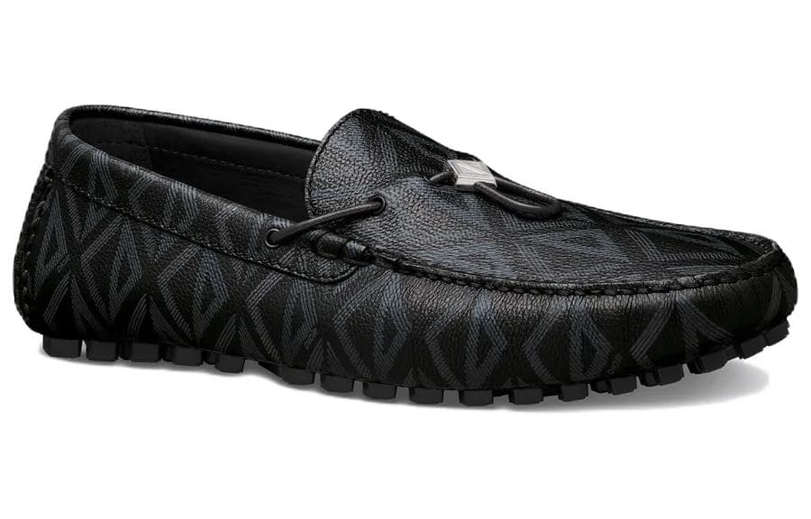 DIOR Mocassin Black Cd Diamond Leather 5