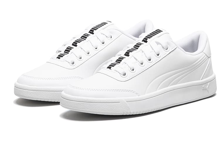 PUMA Court Breaker Bold White Casual Board Shoes 'White Black' 6