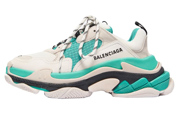 Balenciaga Balencaiga Triple S White Grey Turquoise Women's 2