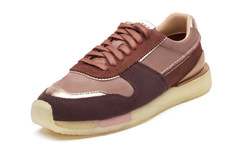 Clarks Abrasion-Resistant Low-Top Sports Casual Shoes Women's Rose 5