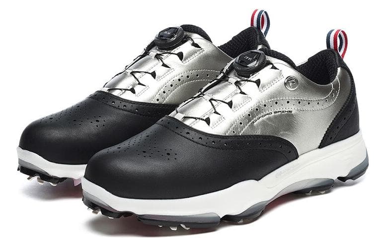 FILA Gf Oxford Spike Gf Oxford Spike Anti-Slip And Wear-Resistant Breathable Low-Top Golf Shoes Black Silver 6
