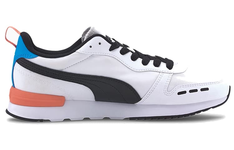 PUMA R78 Neon Low Running Shoes Black/Orange/White 3
