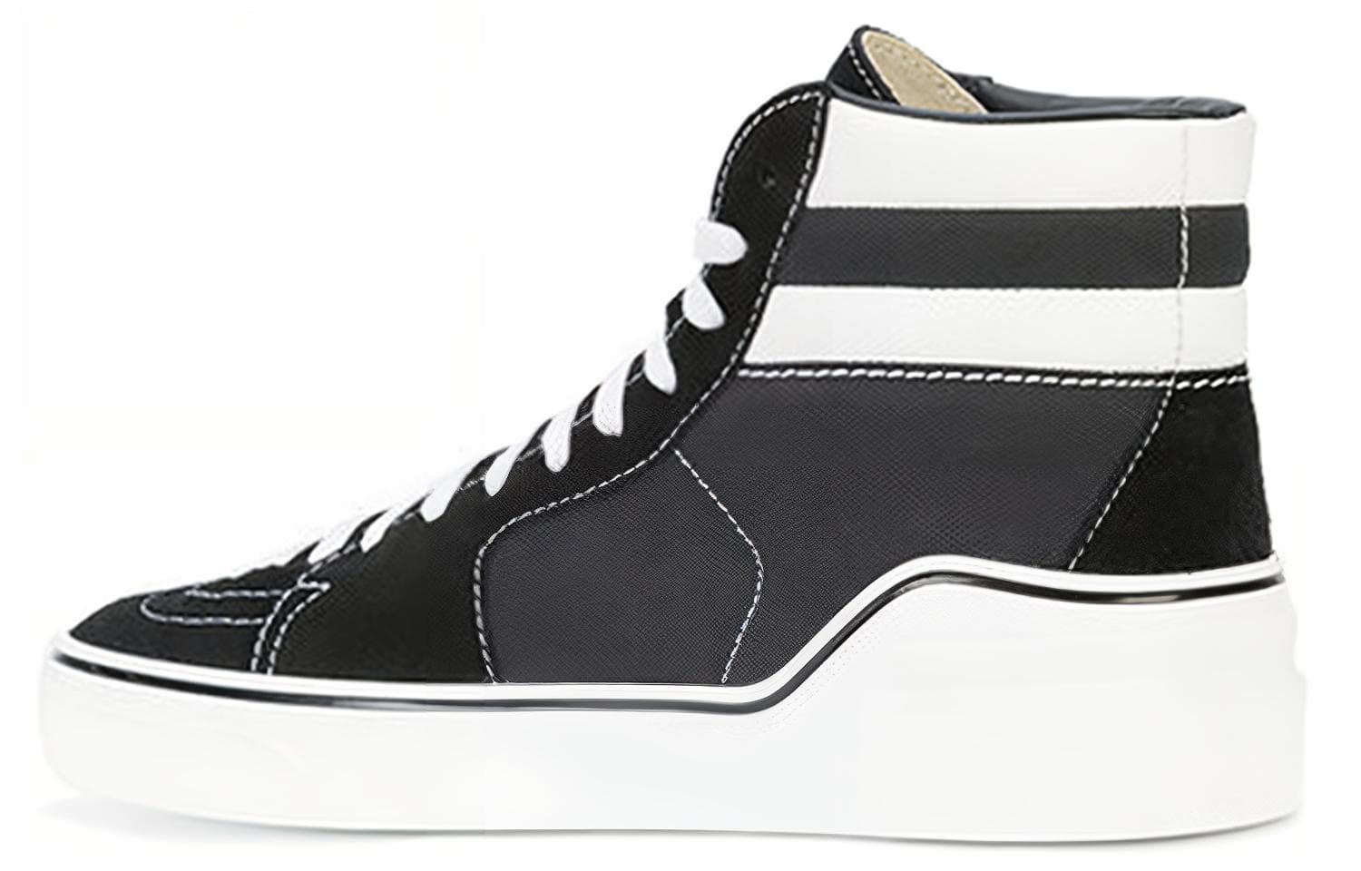 GIVENCHY High Top Stylish Skateboarding Shoes Men's Black White 5