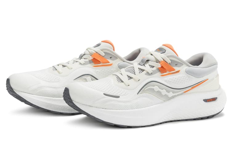 Saucony Surge 1 Cushioning Anti-Slip And Wear-Resistant Low-Top Casual Running Shoes Men's White Orange 6