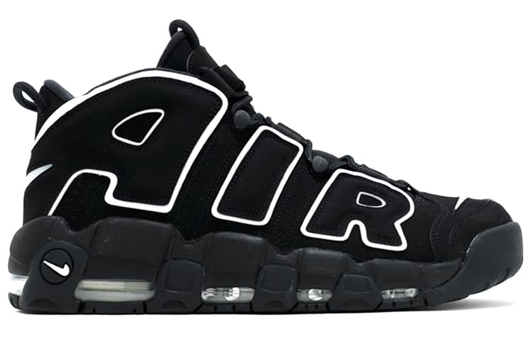 Nike Air More Uptempo Black White 4