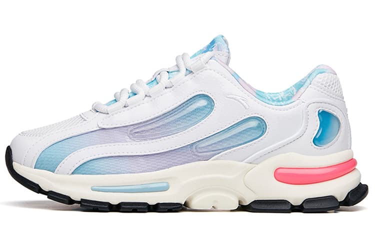 ANTA Chunky Sneakers Women's Low Top ANTA White/Light Purple/Ammonia Blue 2