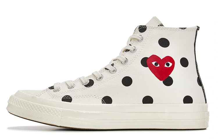 Converse Chuck Taylor All Star 70 Hi Comme Des Garcons Play Polka Dot White 2