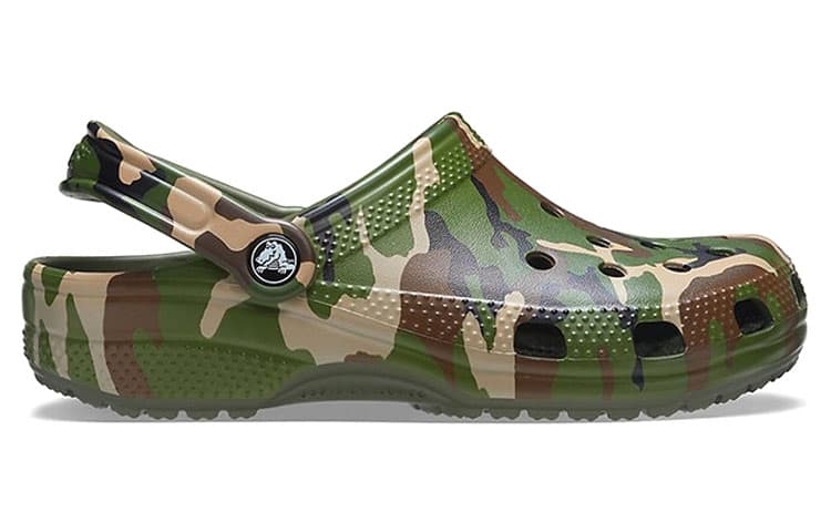 Crocs Beach Army Green Camouflage Sandals 4