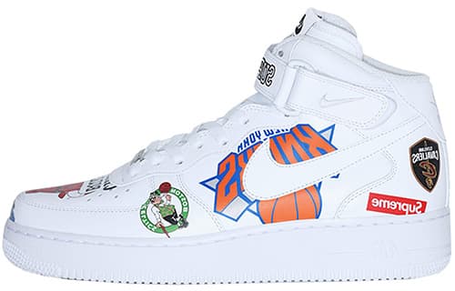 Nike Air Force 1 Mid Supreme Nba White 2