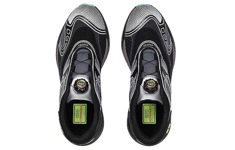 GUCCI Shock Absorbers Low Top Sports Casual Shoes Men's Black Blue 5