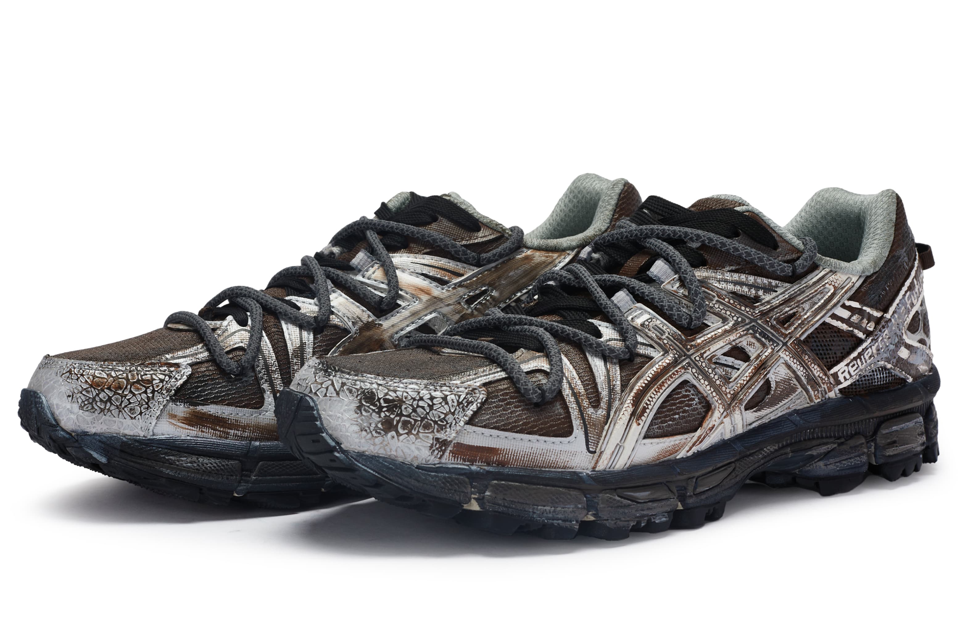 Asics Gel-Kahana 8 Cushioning Anti-Slip And Wear-Resistant Low-Top Running Shoes Men's Silver Brown Black 5